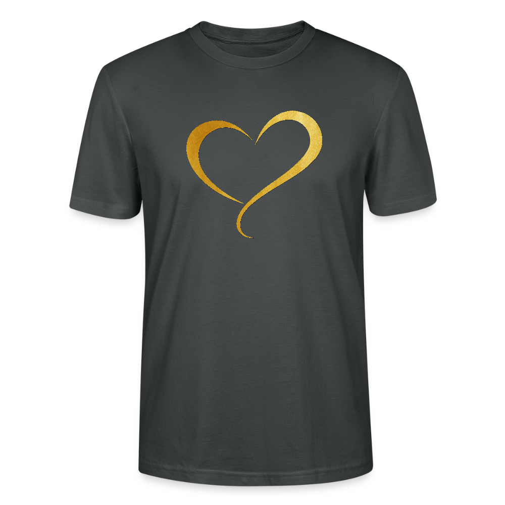 goldenes Herz - Unisex T-Shirt - Anthrazit