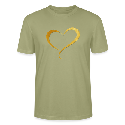 goldenes Herz - Unisex T-Shirt - Nebelgrün