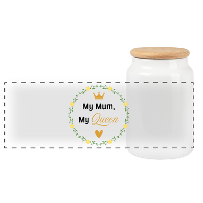 Vorratsdose - My Mum, My Queen - 650 ml - Weiß