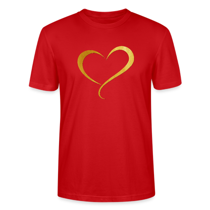 goldenes Herz - Unisex T-Shirt - Rot