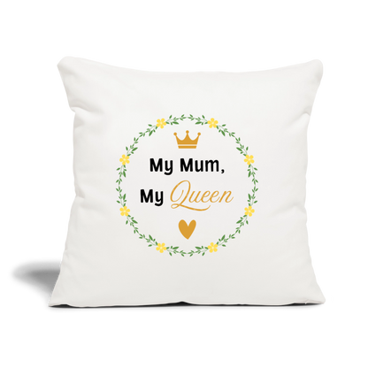 My Mum, My Queen -  Sofakissen mit Füllung 44 x 44 cm - Naturweiß 