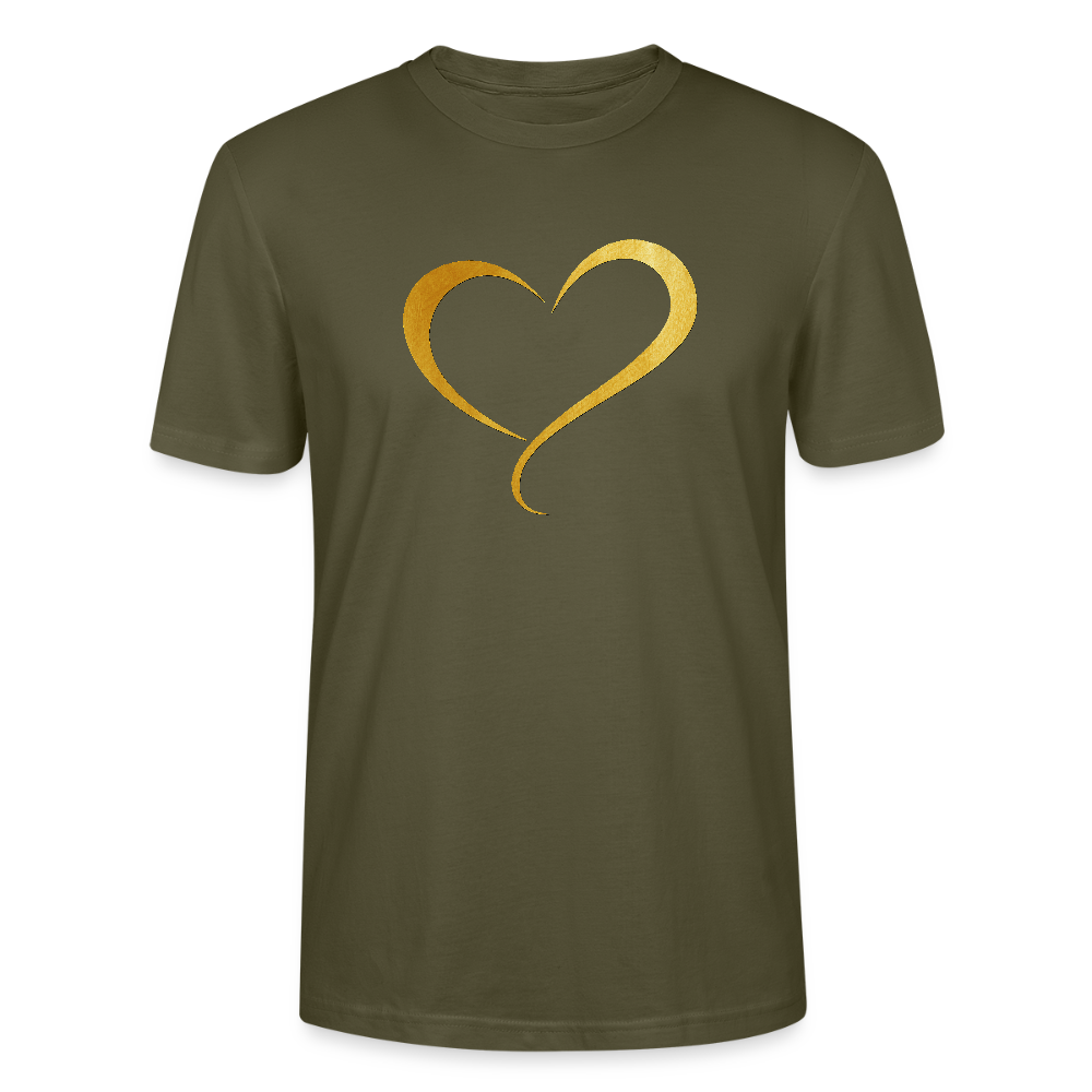 goldenes Herz - Unisex T-Shirt - Khaki