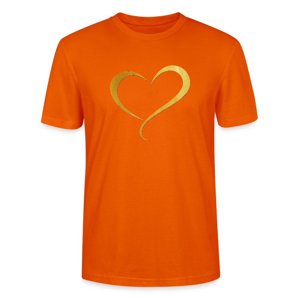 goldenes Herz - Unisex T-Shirt - Tieforange