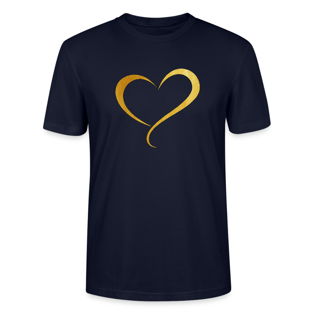 goldenes Herz - Unisex T-Shirt - Navy